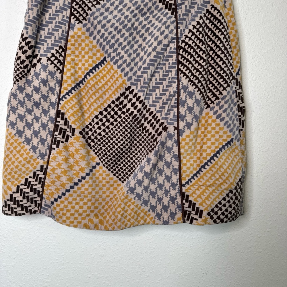 Maeve Anthropologie Patchwork Patterned Skirt - Y… - image 5